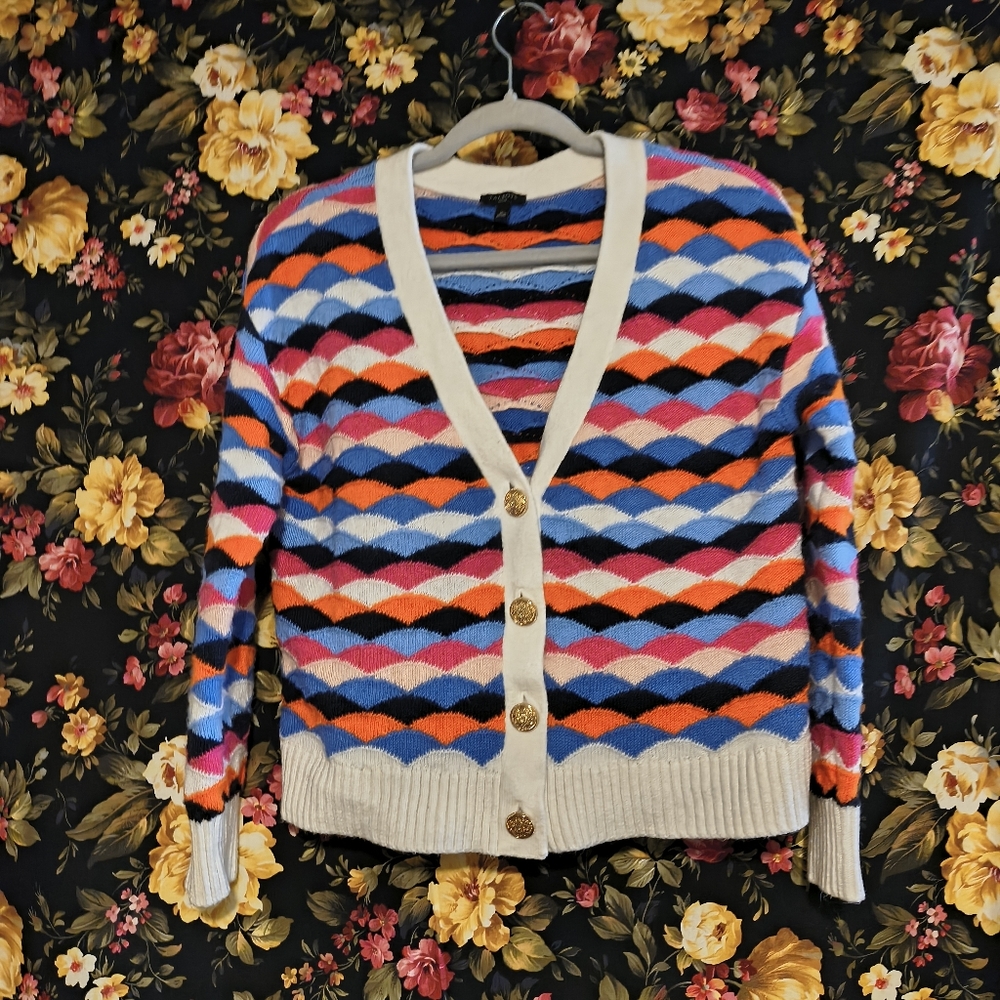 Talbot's Colorful Diamond Pattern Women's Sweater